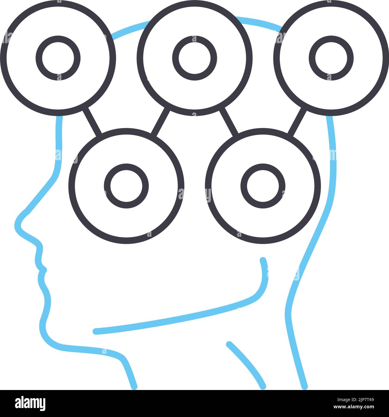 Deep Learning Linie Symbol, Umriss Symbol, Vektor Illustration, Konzept Zeichen Stock Vektor