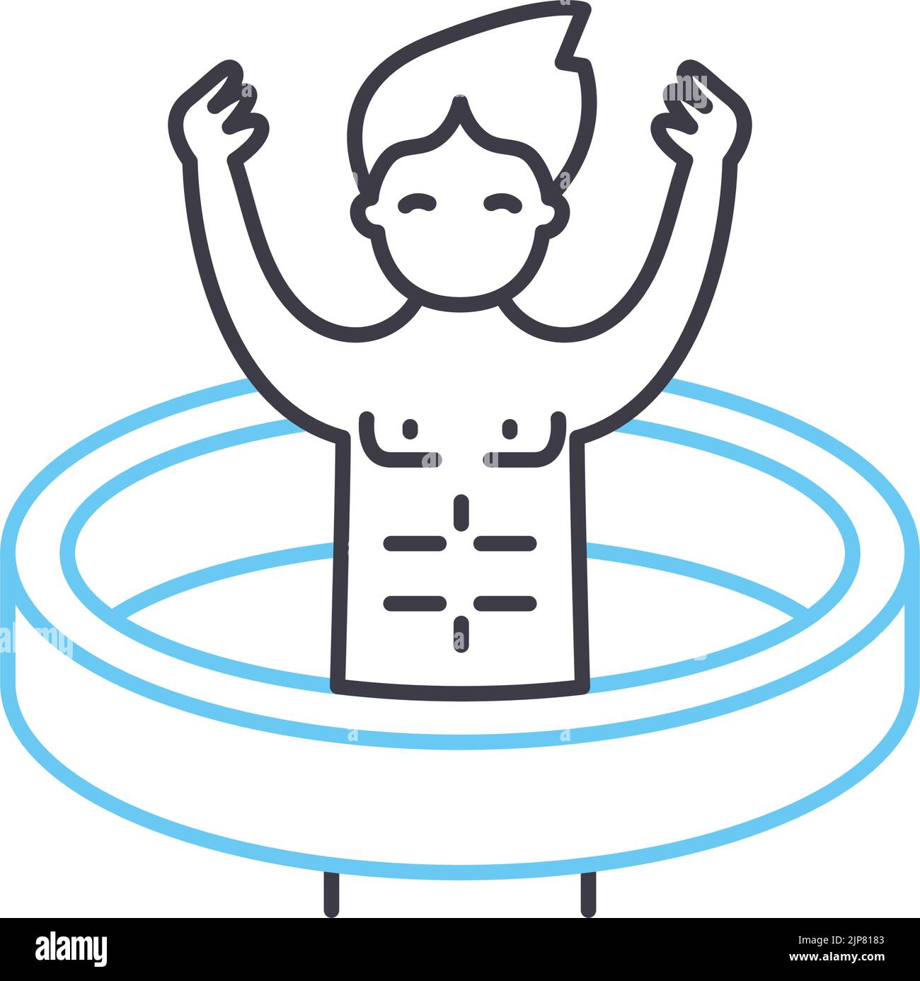 Body Scan Line-Symbol, Umrisssymbol, Vektordarstellung, Konzeptzeichen Stock Vektor