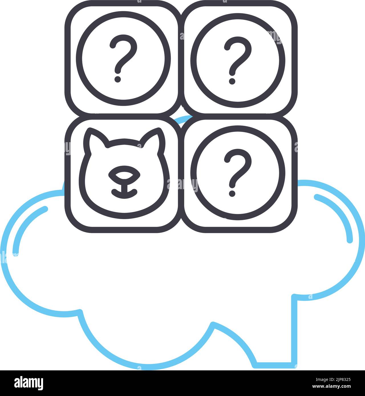 Achtung Defizit Störung Linie Symbol, Umriss Symbol, Vektor-Illustration, Konzept Zeichen Stock Vektor