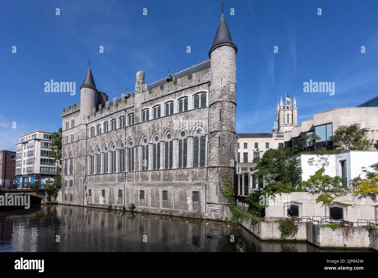 Schloss Geeraard de Duivelsteen in Gent, Belgien. Stockfoto