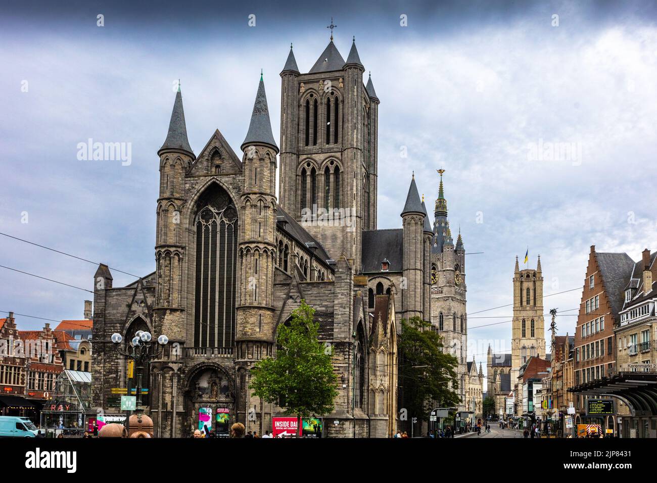 St. Nikolaus Kathedrale. Gent. Belgien. Stockfoto