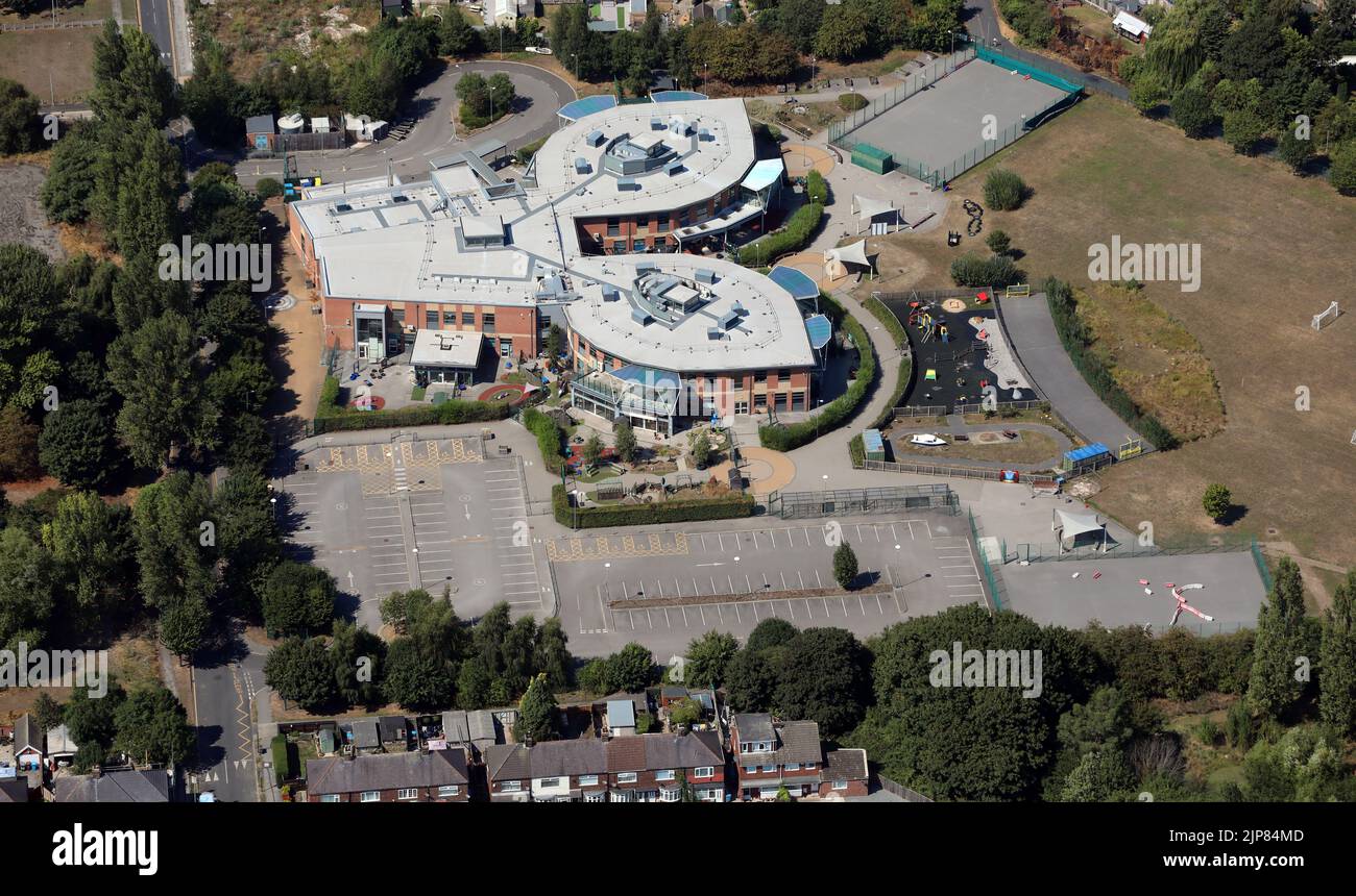 Luftaufnahme der Christopher Pickering Primary School in West Hull, East Yorkshire Stockfoto