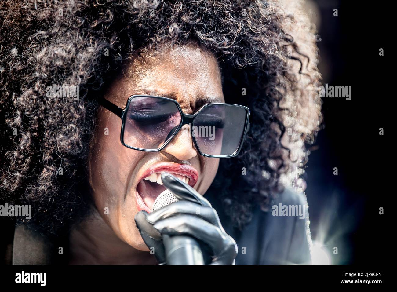 Mica Paris tritt am 14.. August 2022 im Eirias Stadium in Colwyn Bay, Nordwales, auf. Stockfoto