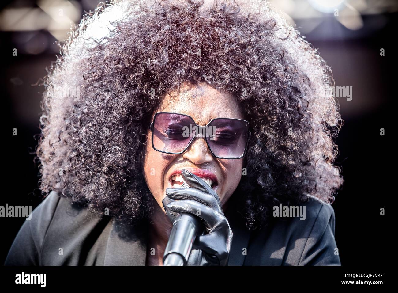 Mica Paris tritt am 14.. August 2022 im Eirias Stadium in Colwyn Bay, Nordwales, auf. Stockfoto