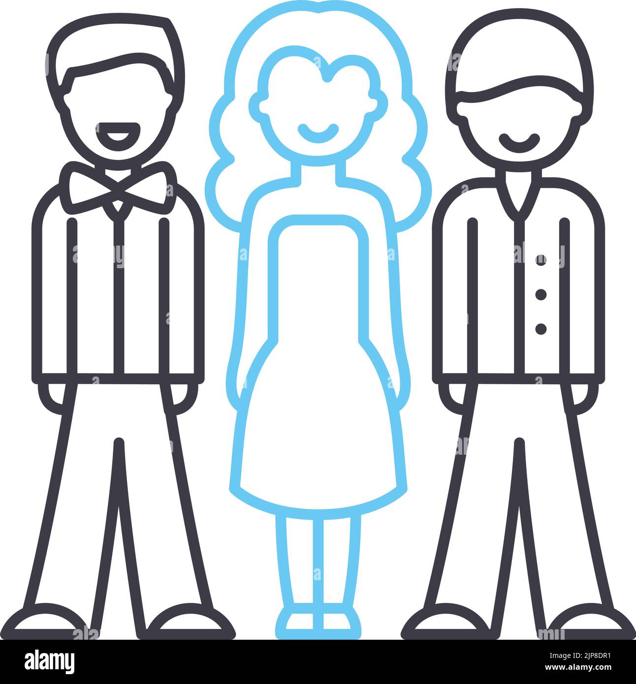 Liniensymbol des Kunden, Umrisssymbol, Vektordarstellung, Konzeptzeichen Stock Vektor