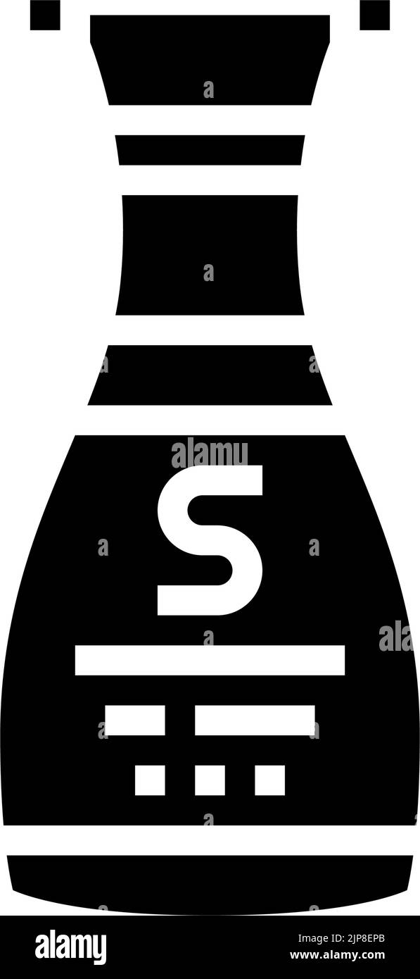 sojaflasche Soße Lebensmittel Glyphe Symbol Vektorgrafik Stock Vektor