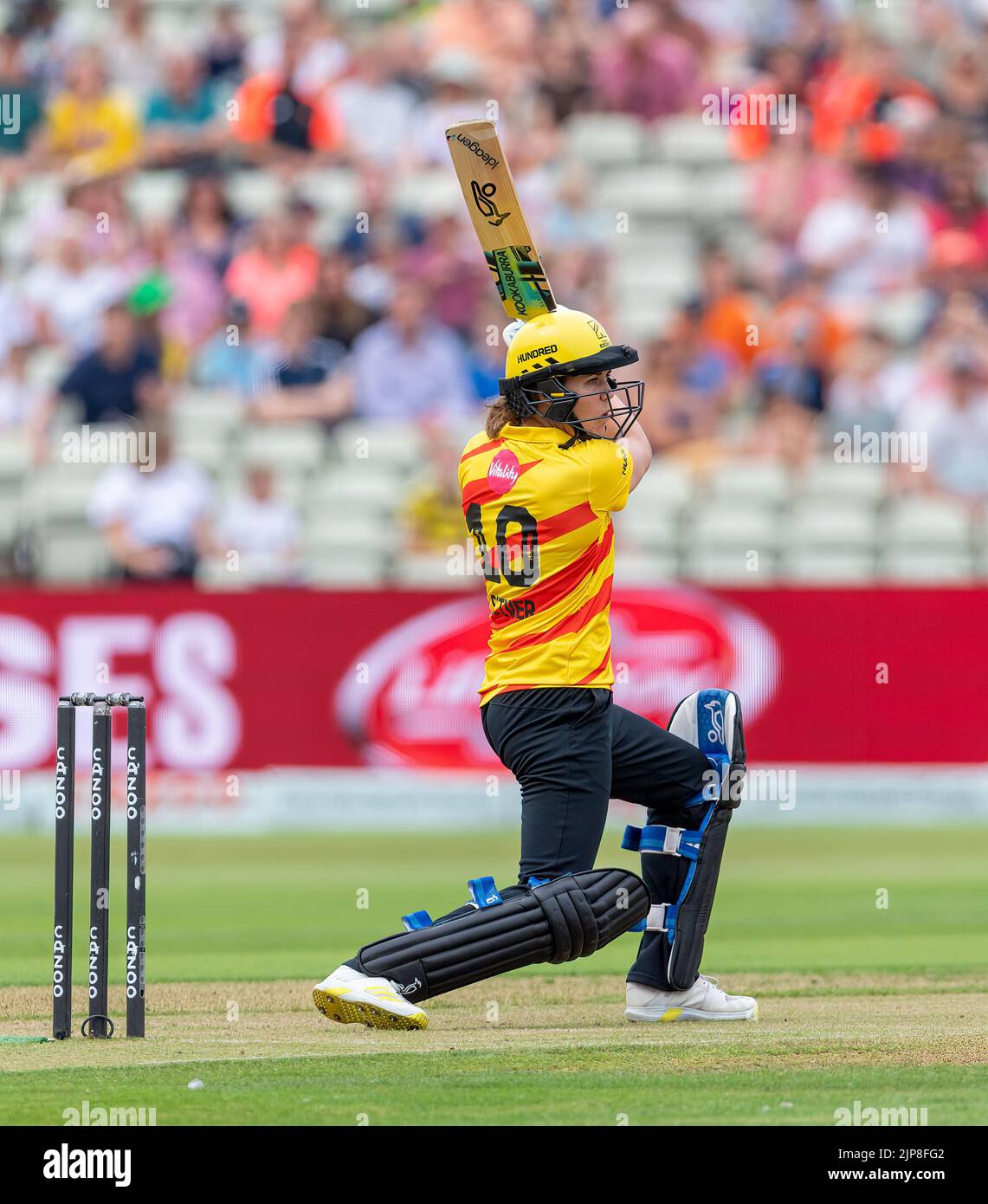 NAT Sciver im Hundertkampf zwischen Birmingham Phoenix und Trent Rockets gegen Trent Rockets Stockfoto