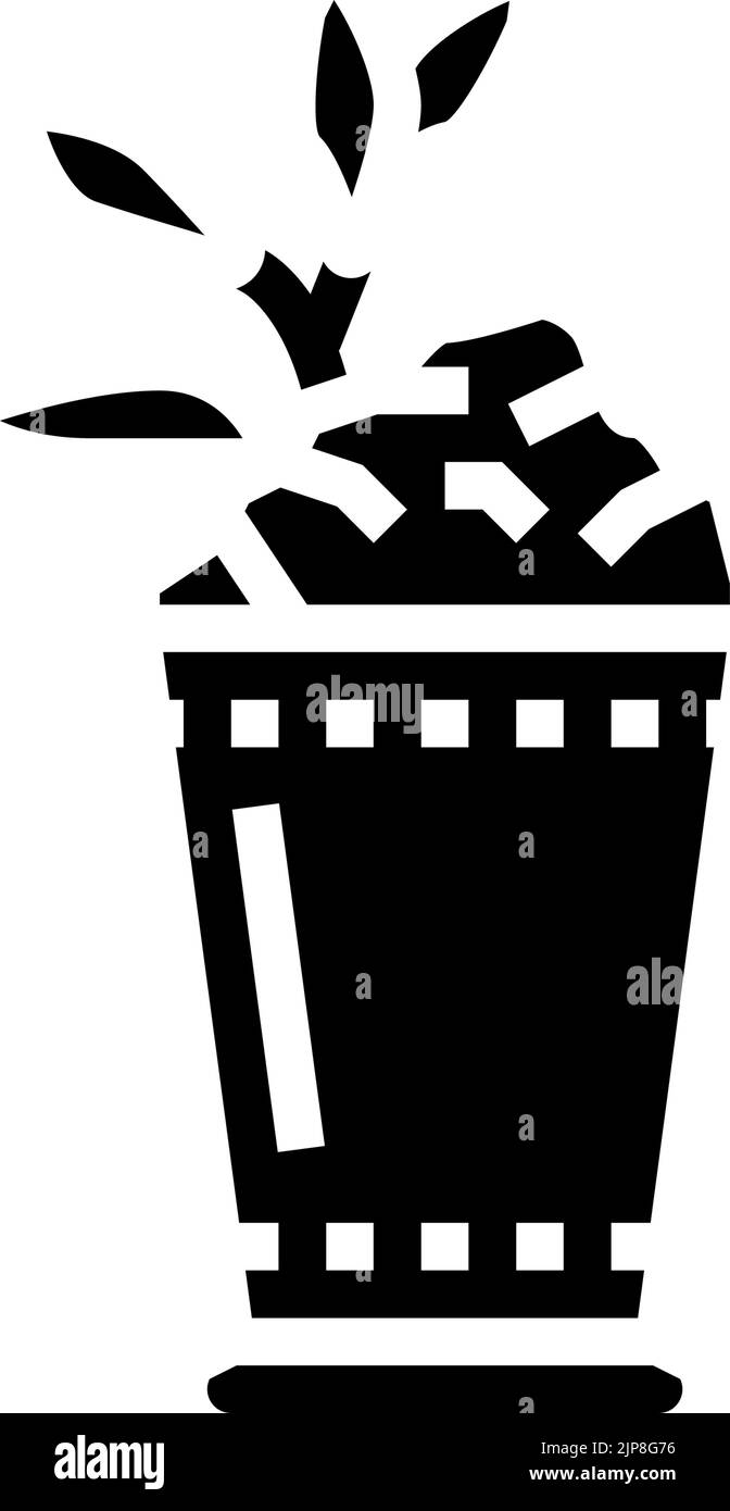 Minze Julep Cocktail Glas Drink Glyphe Symbol Vektor Illustration Stock Vektor
