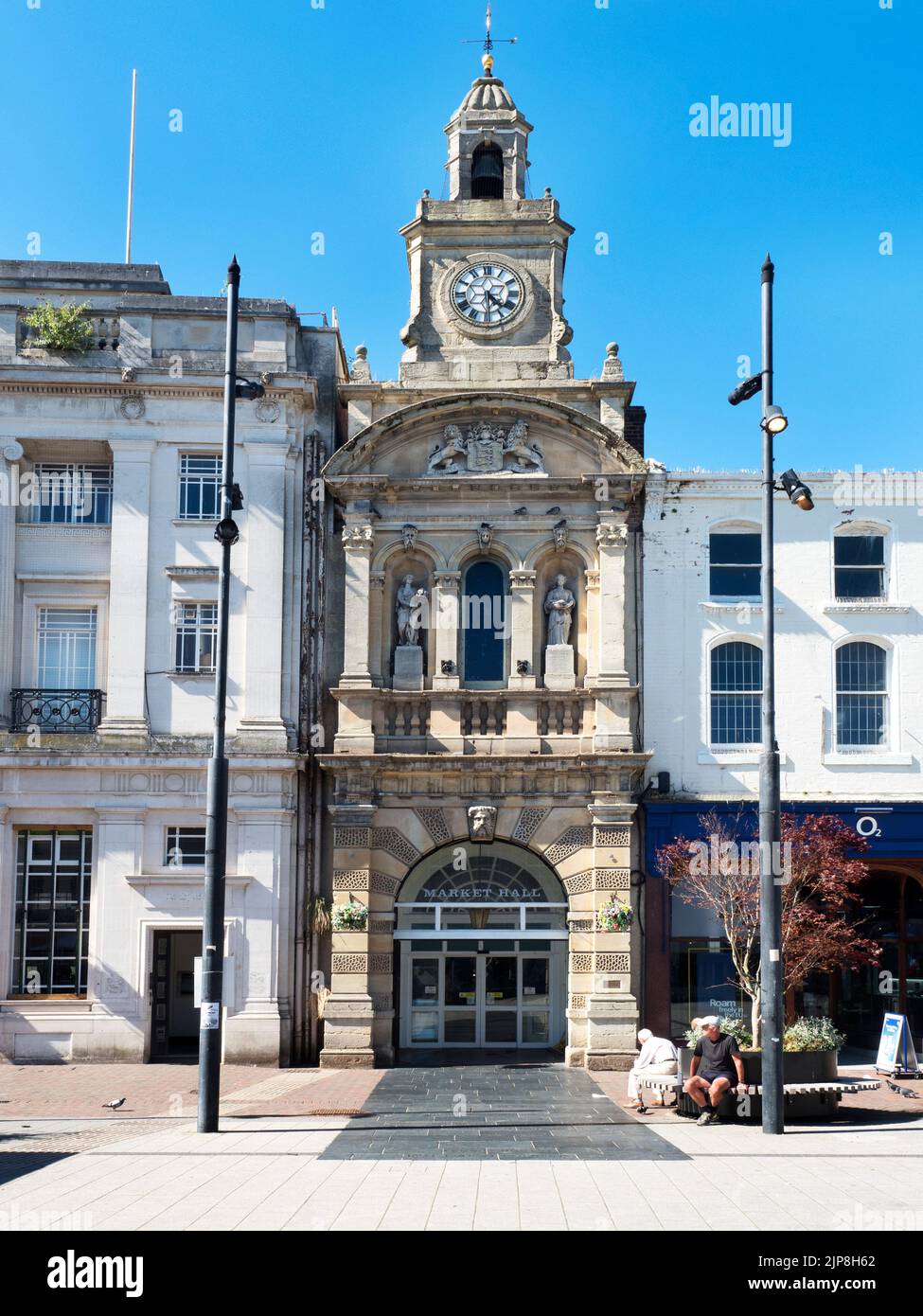 Eingangstor zur Markthalle in der High Town in Hereford Herefordshire England Stockfoto