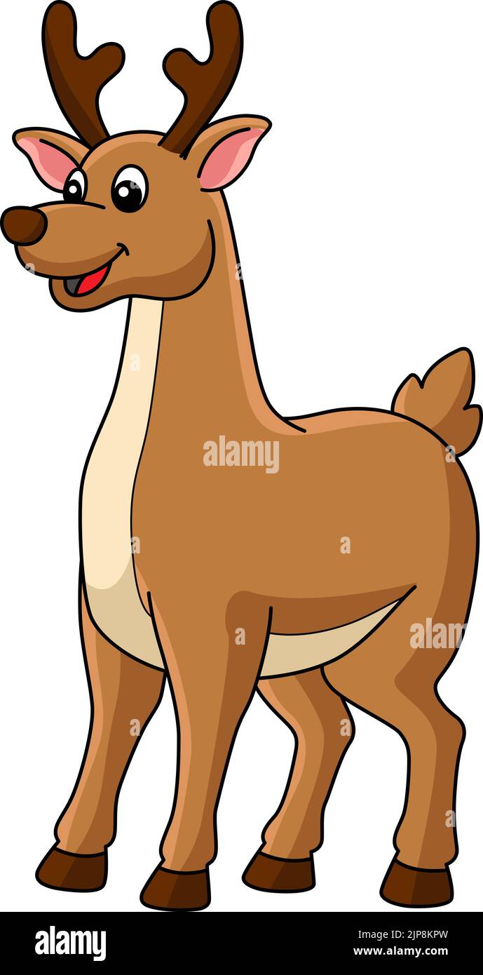 Santa Claus Rentier Cartoon Farbige Cliparts Stock Vektor