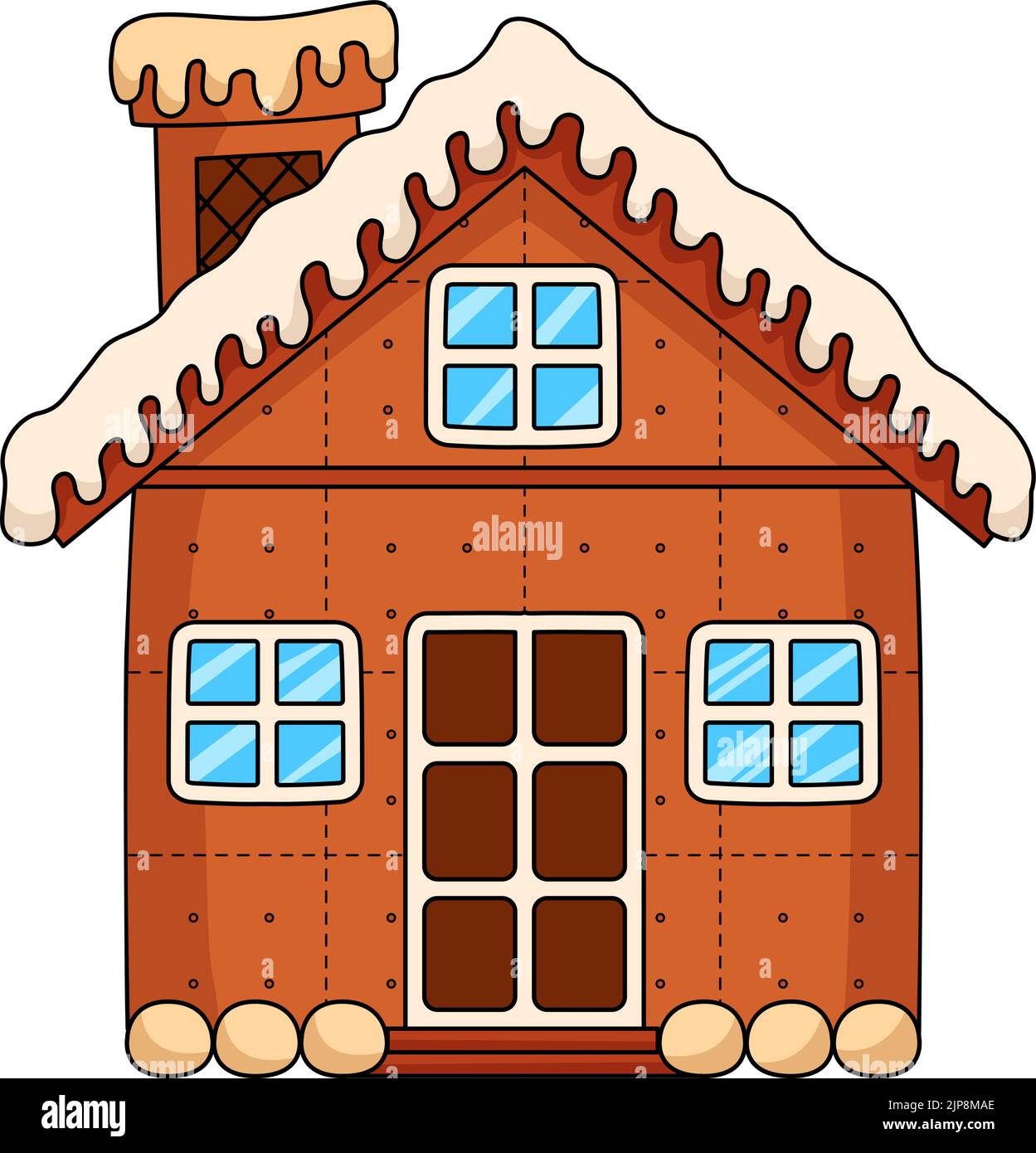 Weihnachten Lebkuchenhaus Cartoon Clipart Stock Vektor