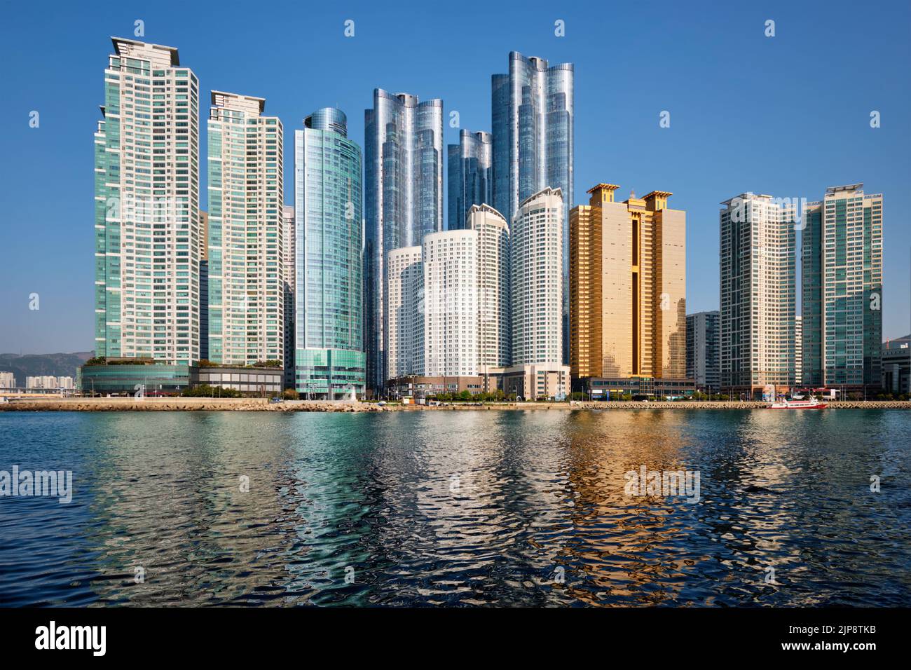 Skyline, Wolkenkratzer, busan, haeundae-gu, Marinestadt, Stadtbild, Stadtlandschaften, Skylines, Wolkenkratzer, Busans Stockfoto