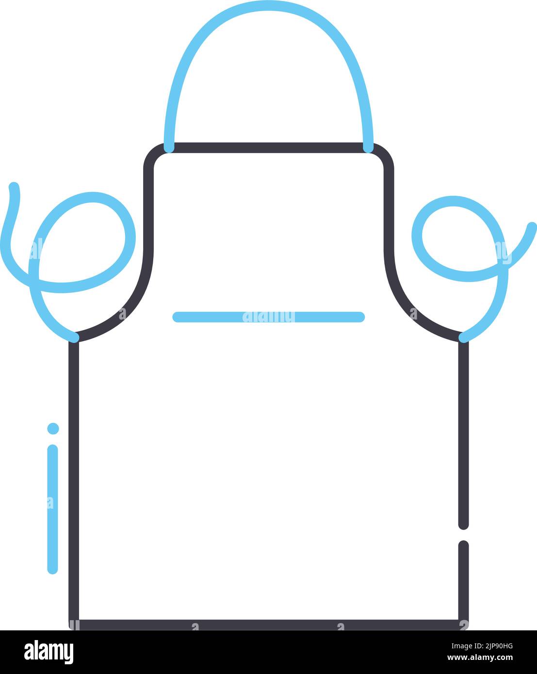 Symbol für Stabmixer, Umrisssymbol, Vektorgrafik, Konzeptschild Stock Vektor