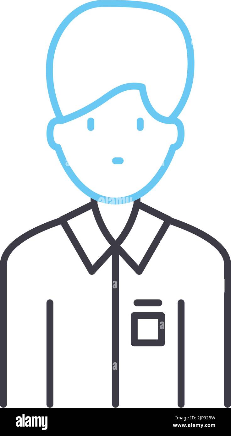 Rapper Avatar Linie Symbol, Umriss Symbol, Vektor-Illustration, Konzept ...