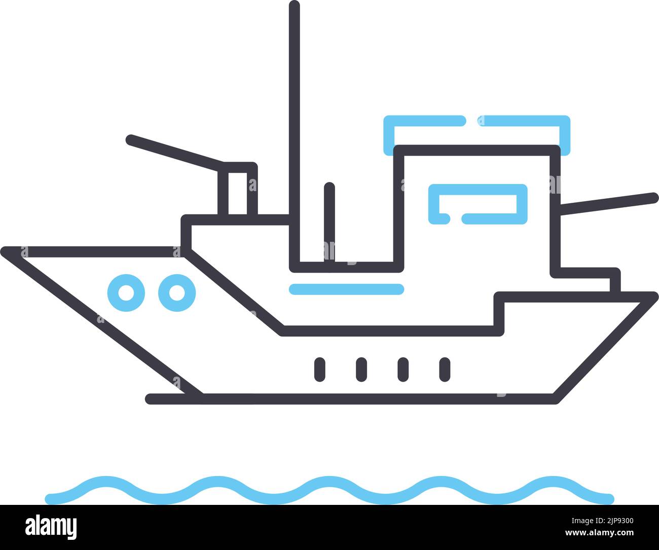 Symbol für die Kernlinie, Umrisssymbol, Vektordarstellung, Konzeptzeichen Stock Vektor