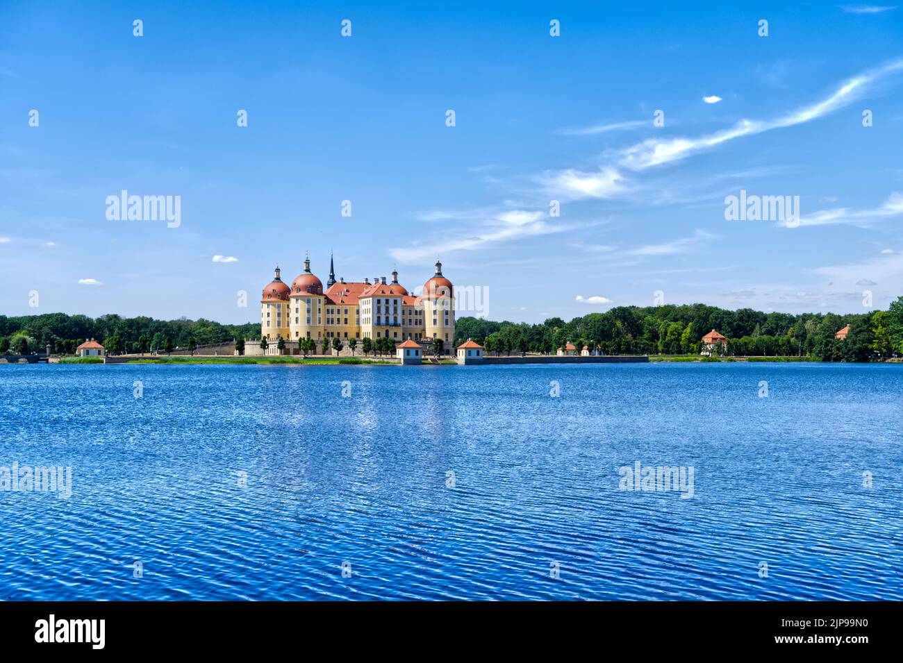 Schloss Mildenstein in Leisnig Luftbild schönes Wetter Stockfoto