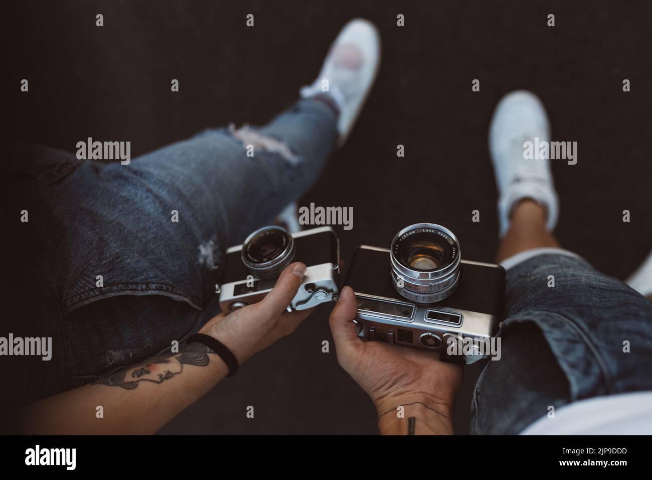 Kamera, Foto, Hobbys, analog, Kameras, Fotografie, Hobby, Analoga Stockfoto