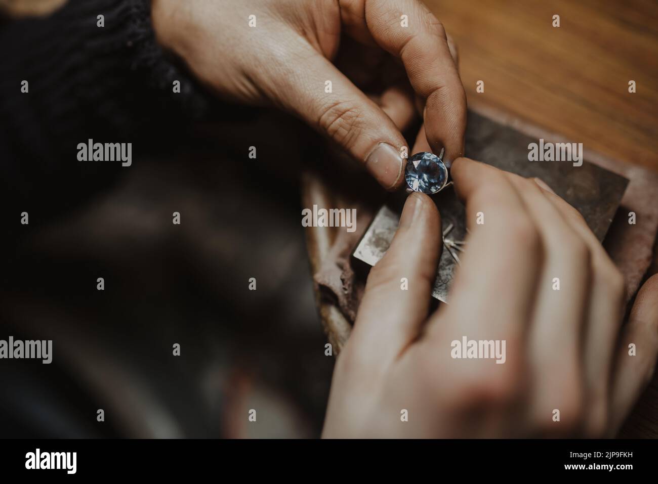 Handwerk, Ring, Goldschmied, bretteisen, Handwerk, Ringe, Goldschmiede Stockfoto