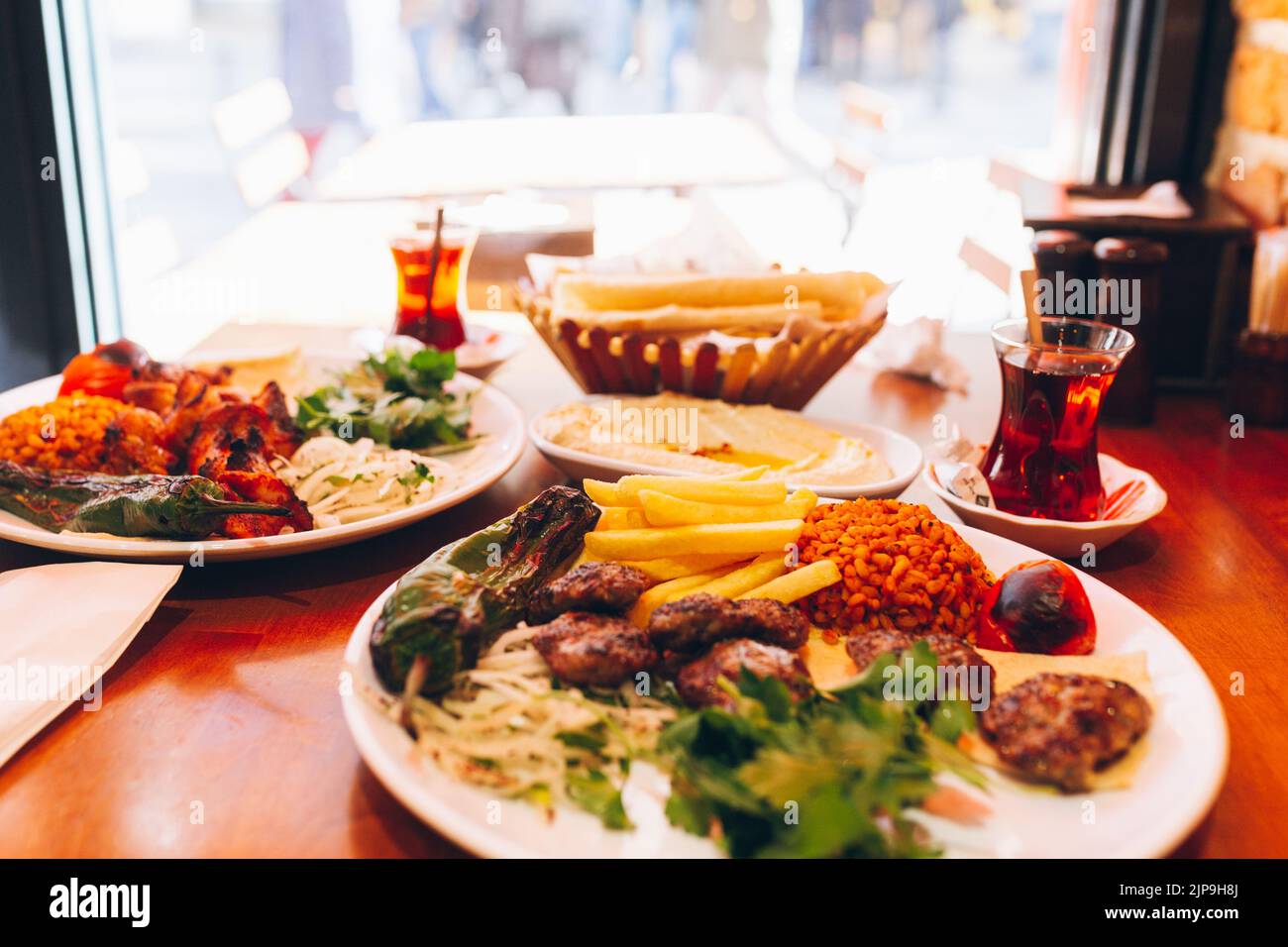 Typisches Feature, Mittagessen, türkische Küche, typische Features, Mittagessen, türkische Küche, türkische Küche Stockfoto