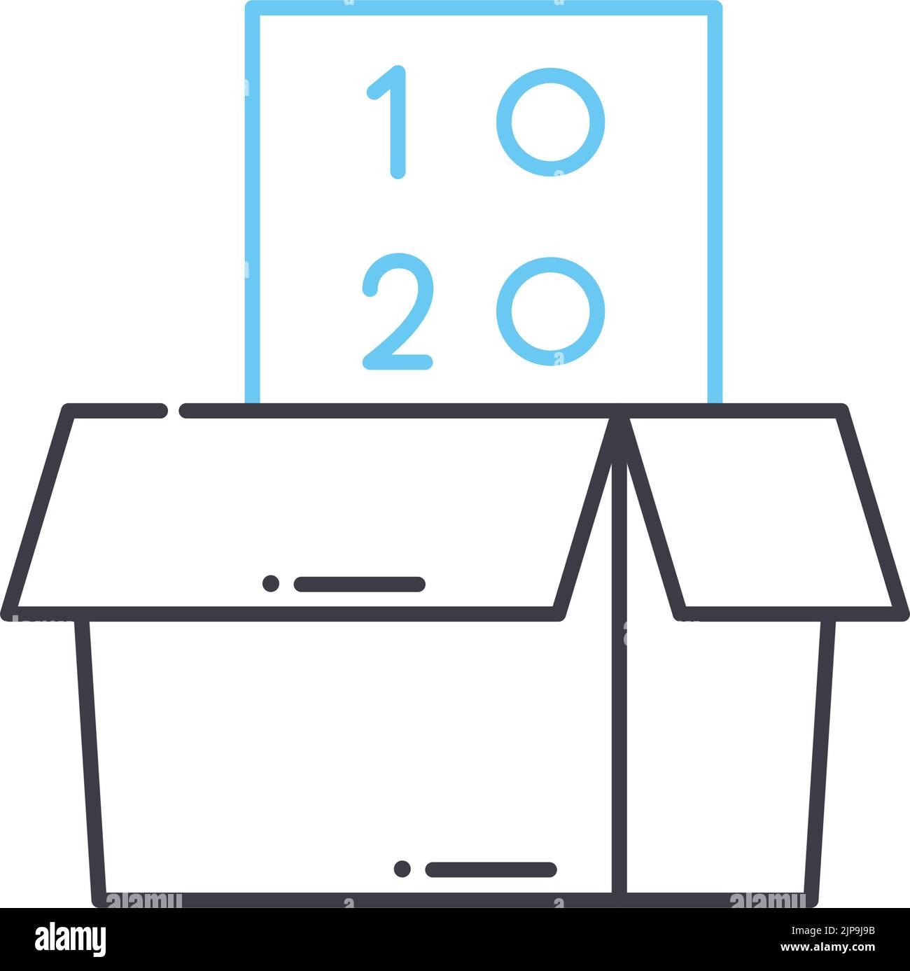 Symbol für Produktrückstandslinie, Umrisssymbol, Vektordarstellung, Konzeptzeichen Stock Vektor