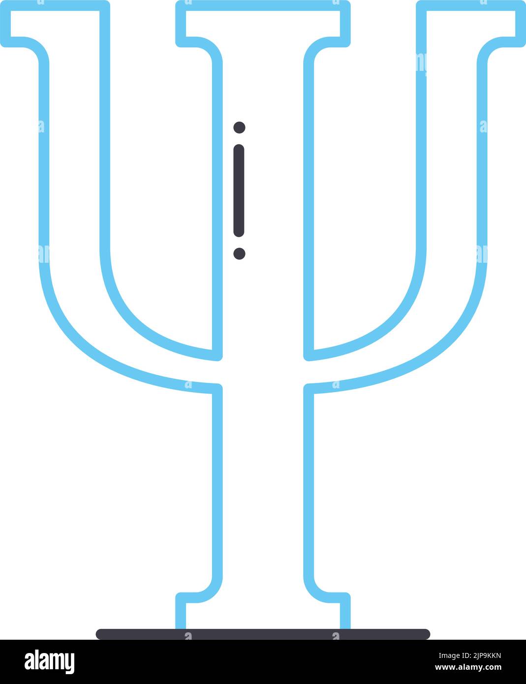 Psychologe Linie Symbol, Umriss Symbol, Vektor-Illustration, Konzept Zeichen Stock Vektor