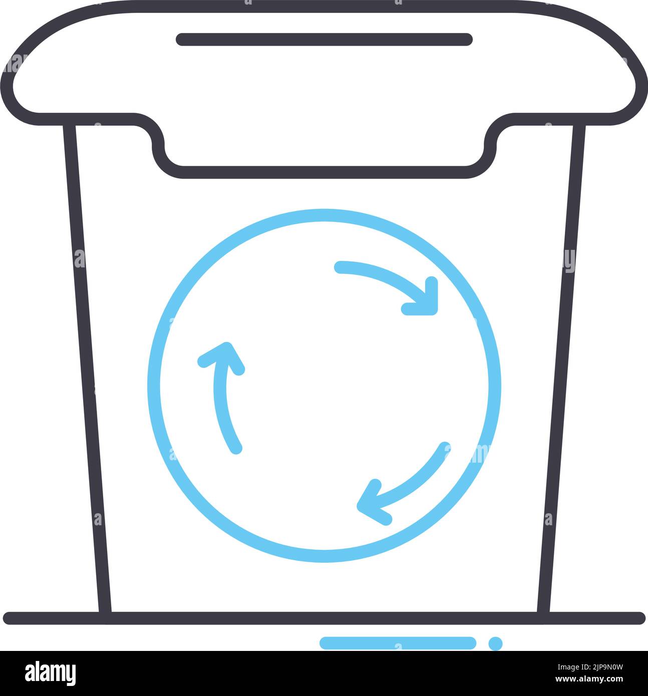 Trash Line-Symbol, Umrisssymbol, Vektordarstellung, Konzeptzeichen Stock Vektor