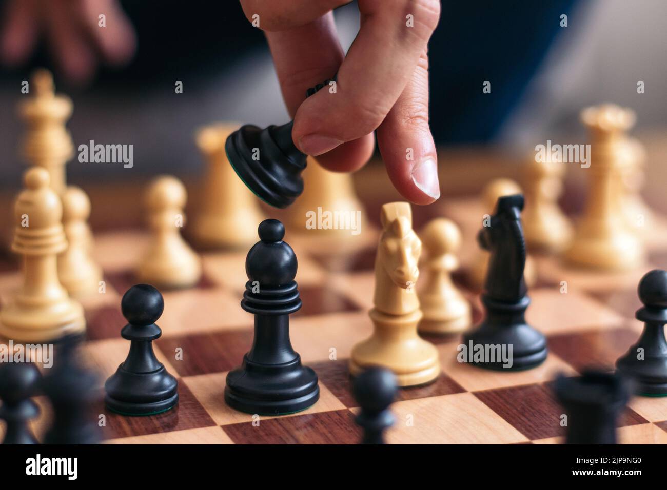 Schachbrett, Schach, Schachstück, Schachzug, Schachbretter, Schachfiguren, Schachzüge Stockfoto