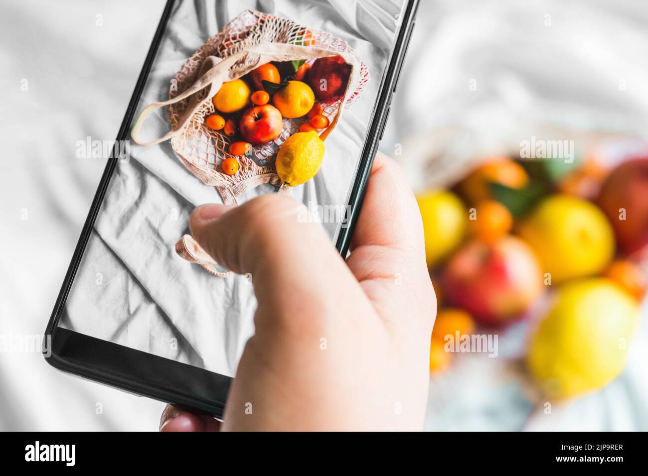 Obst, Fotografie, Food-Fotografie, instagram, plastikfrei, Früchte, Fotografien Stockfoto