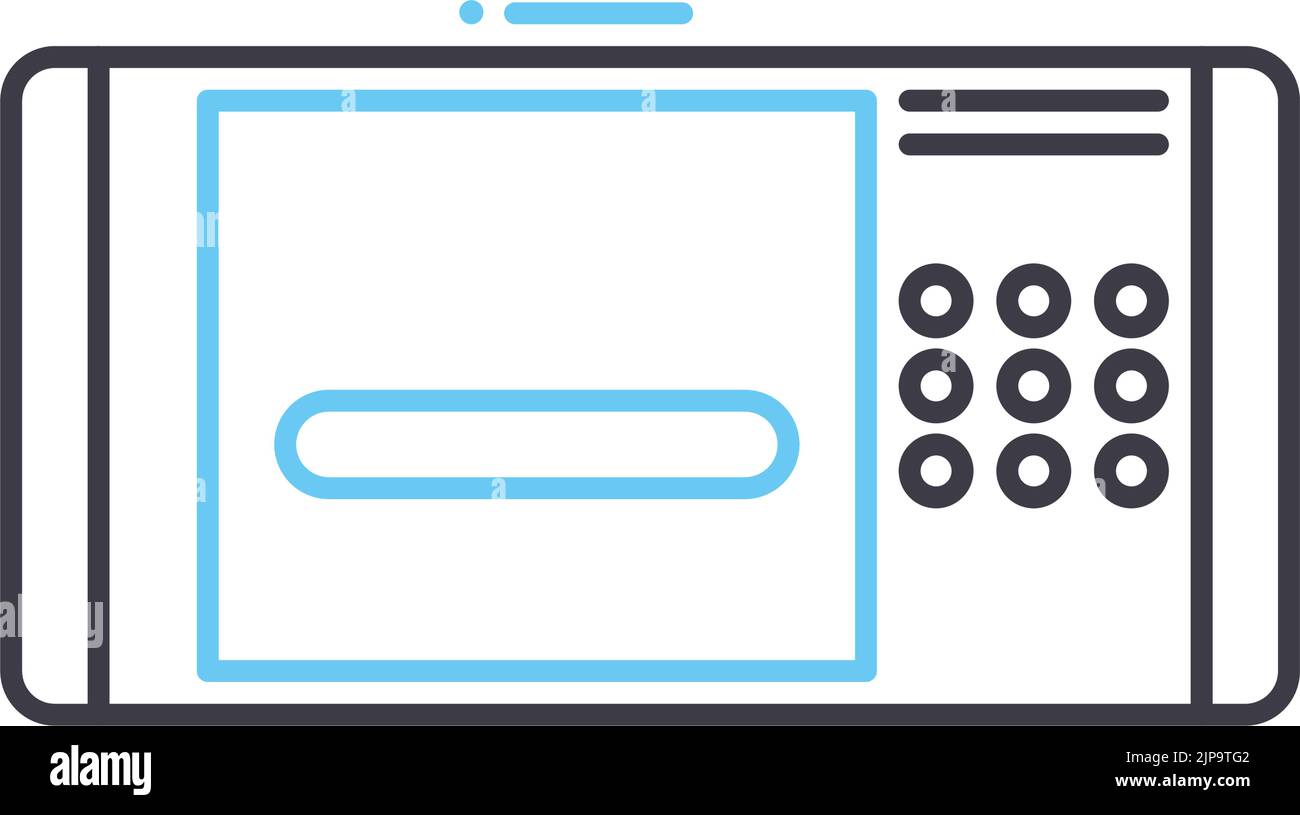 Mikriwave-Liniensymbol, Umrissymbol, Vektordarstellung, Konzeptzeichen Stock Vektor