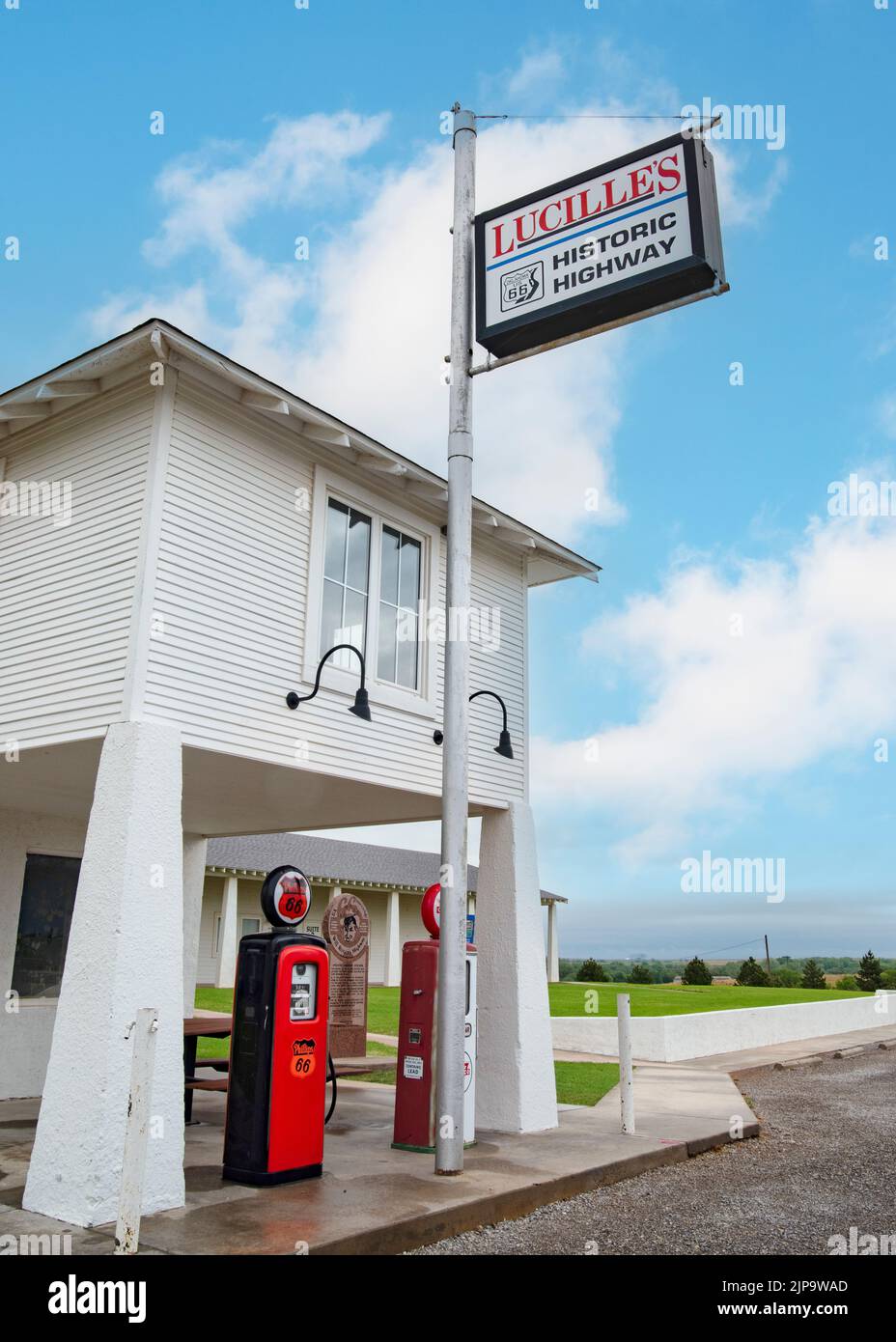 Lucilles Historic Highway Tankstelle, Route 66, Hydro, Oklahoma Stockfoto