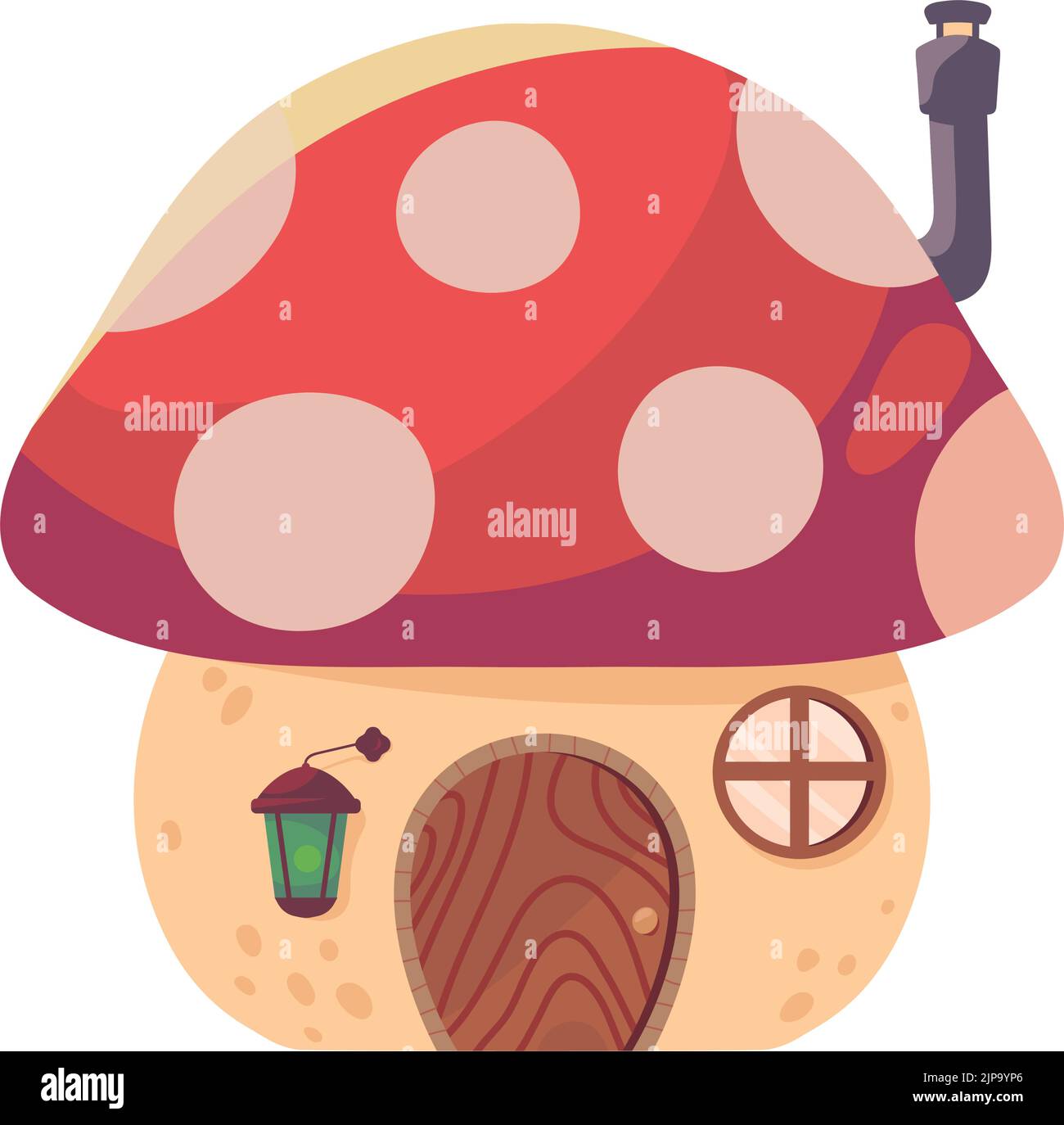 Pilz verzaubertes Haus Stock Vektor
