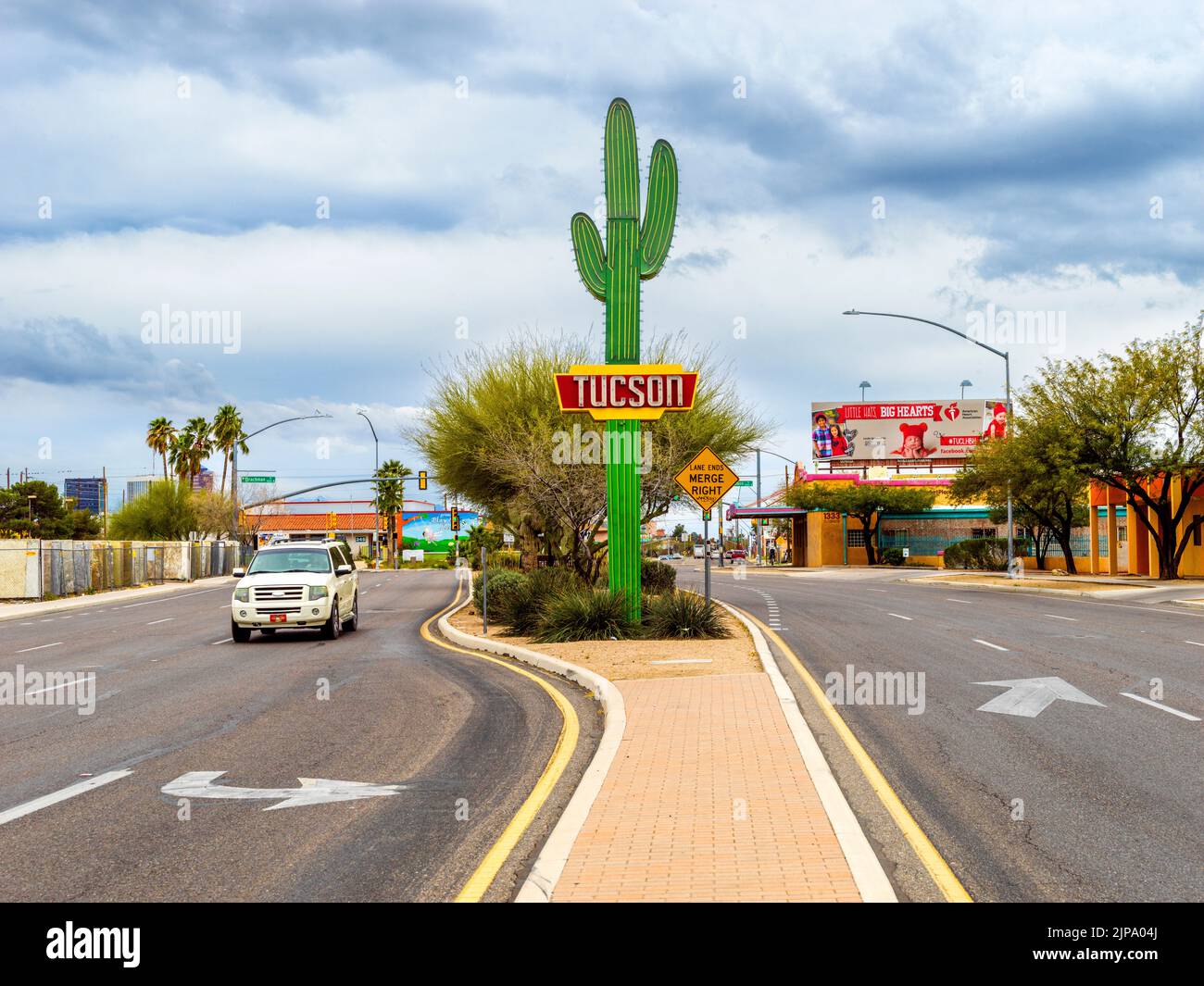 Vintage Cactus Sign, Tucson, Arizona, Tucson Arizona USA, USA Stockfoto