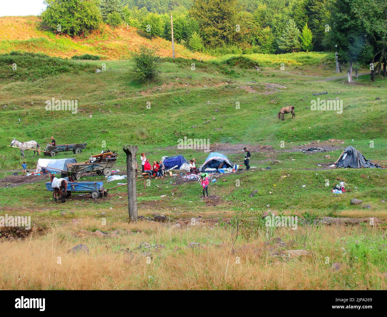 Der Europarat schätzt, dass in Rumänien etwa 2 Millionen Roma leben. Nationale Strategie für die Integration der Roma. Stockfoto