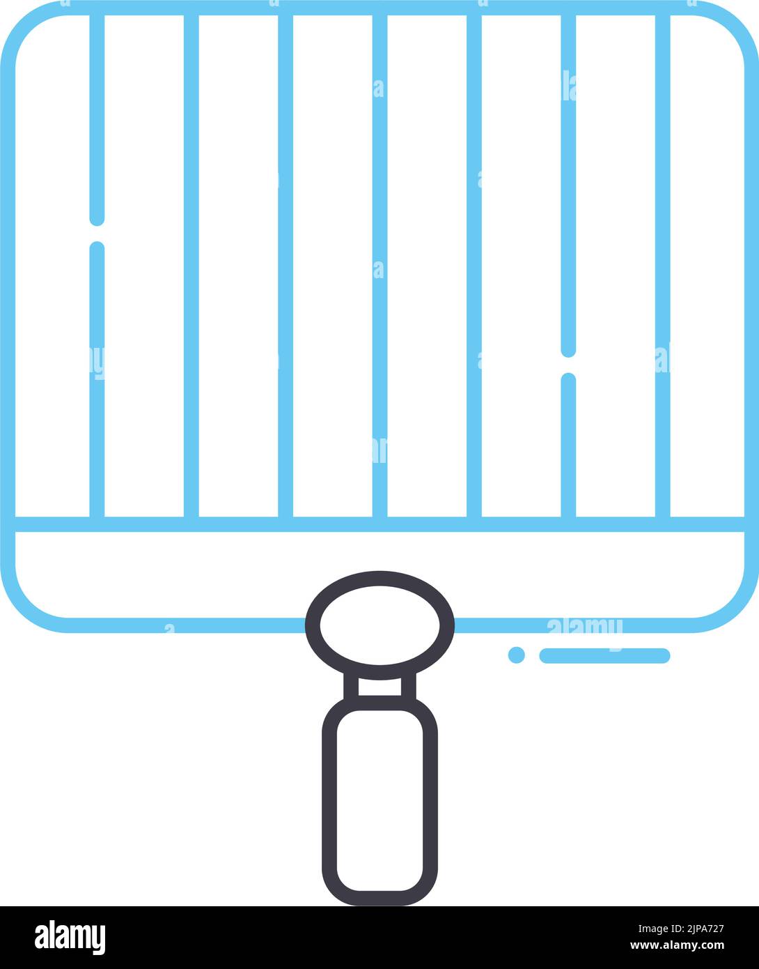 Symbol für Grillrost-Linie, Umrisssymbol, Vektordarstellung, Konzeptschild Stock Vektor