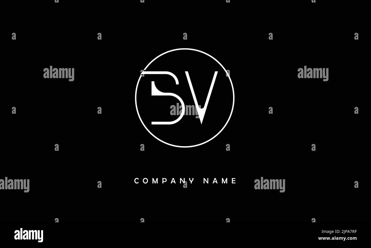 BV, VB Abstract Letters Logo Monogramm Stock Vektor
