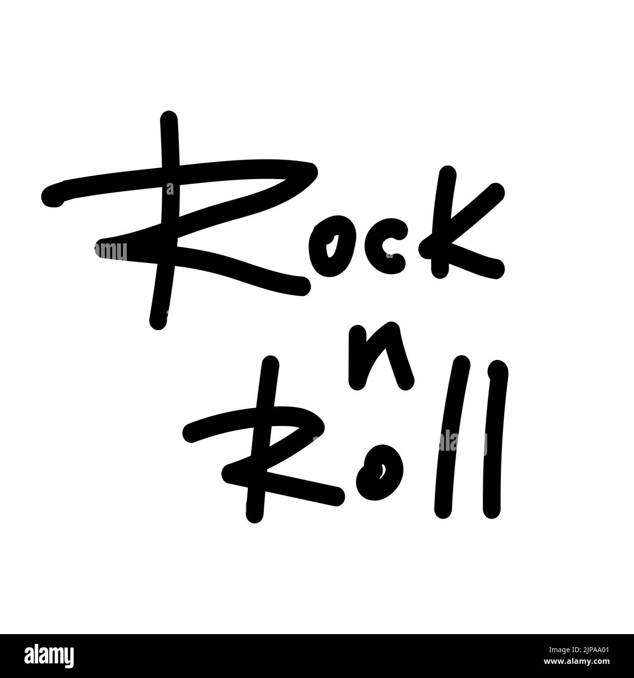 Isolierter Graffiti-Tag Rock and Roll. Vektorgrafik. Stock Vektor