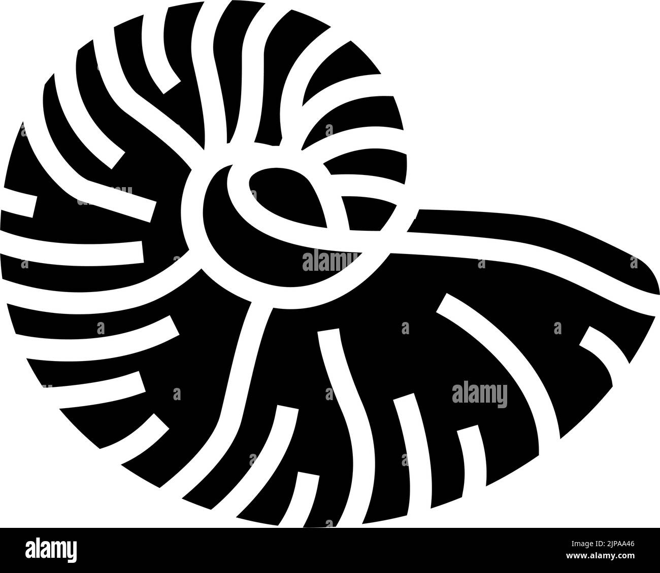 nautilus Sea Shell Beach Glyphe Icon Vektorgrafik Stock Vektor