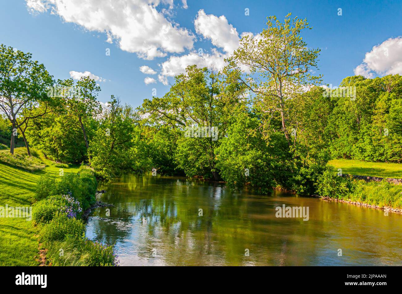 Ein wunderschöner Sommertag in Antietam Creek, Maryland, USA, Sharpsburg, Maryland Stockfoto