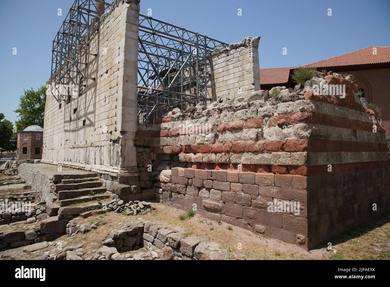 Tempel des Augustus und Rom in Ankara, Turkiye Stockfoto