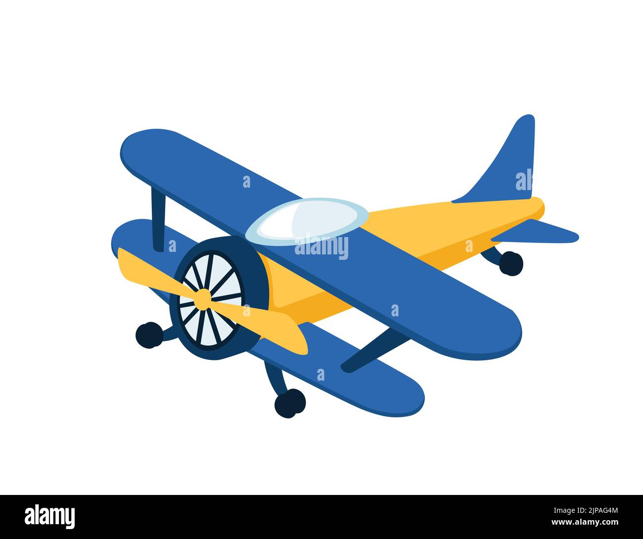 Retro-Flugzeug-Spielzeug. Vektorgrafik Stock Vektor