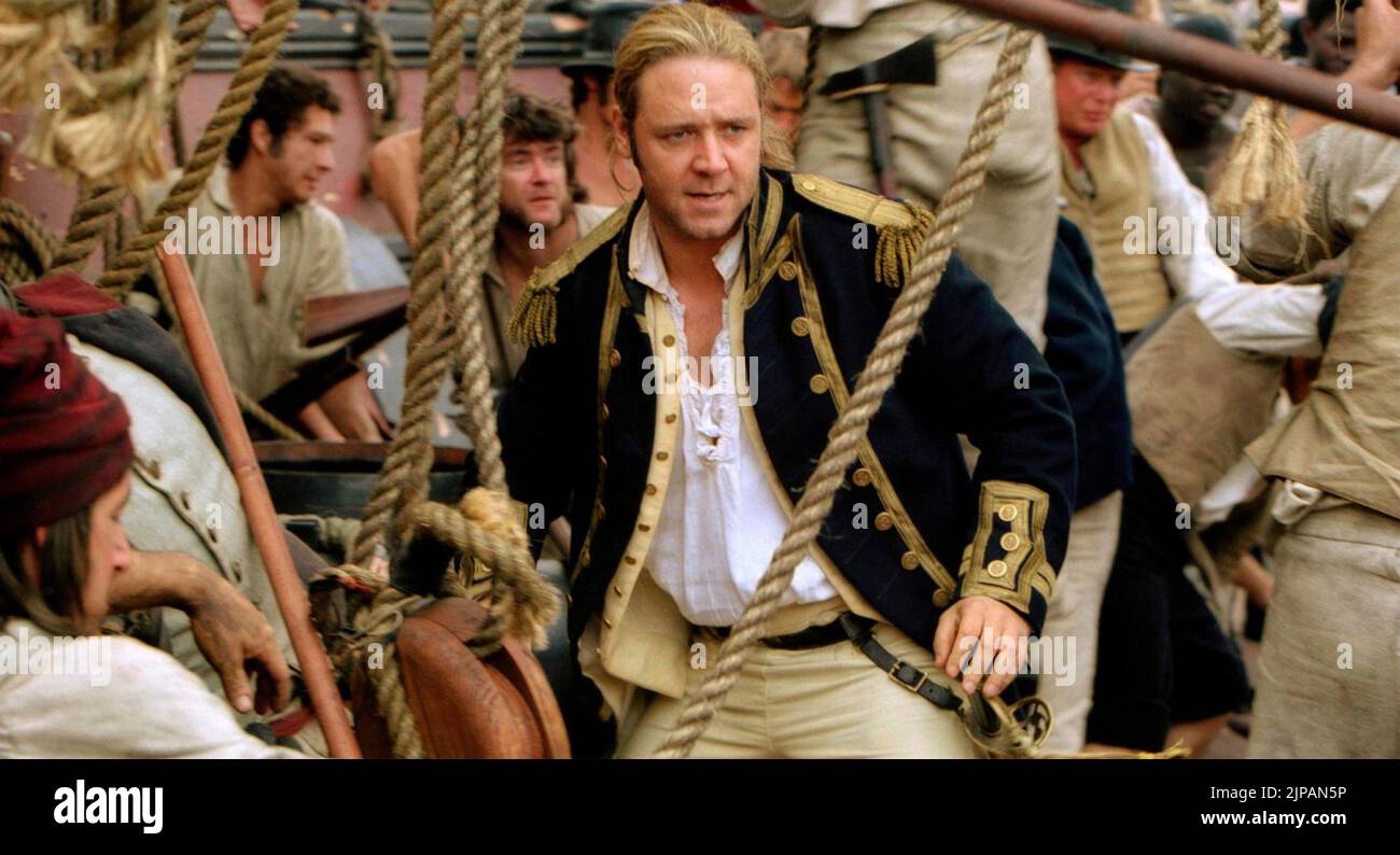 MASTER AND COMMANDER: THE FAR SIDE OF THE WORLD 2003 20th Century Fox Film mit Russell Crowe als Jack Aubrey Stockfoto