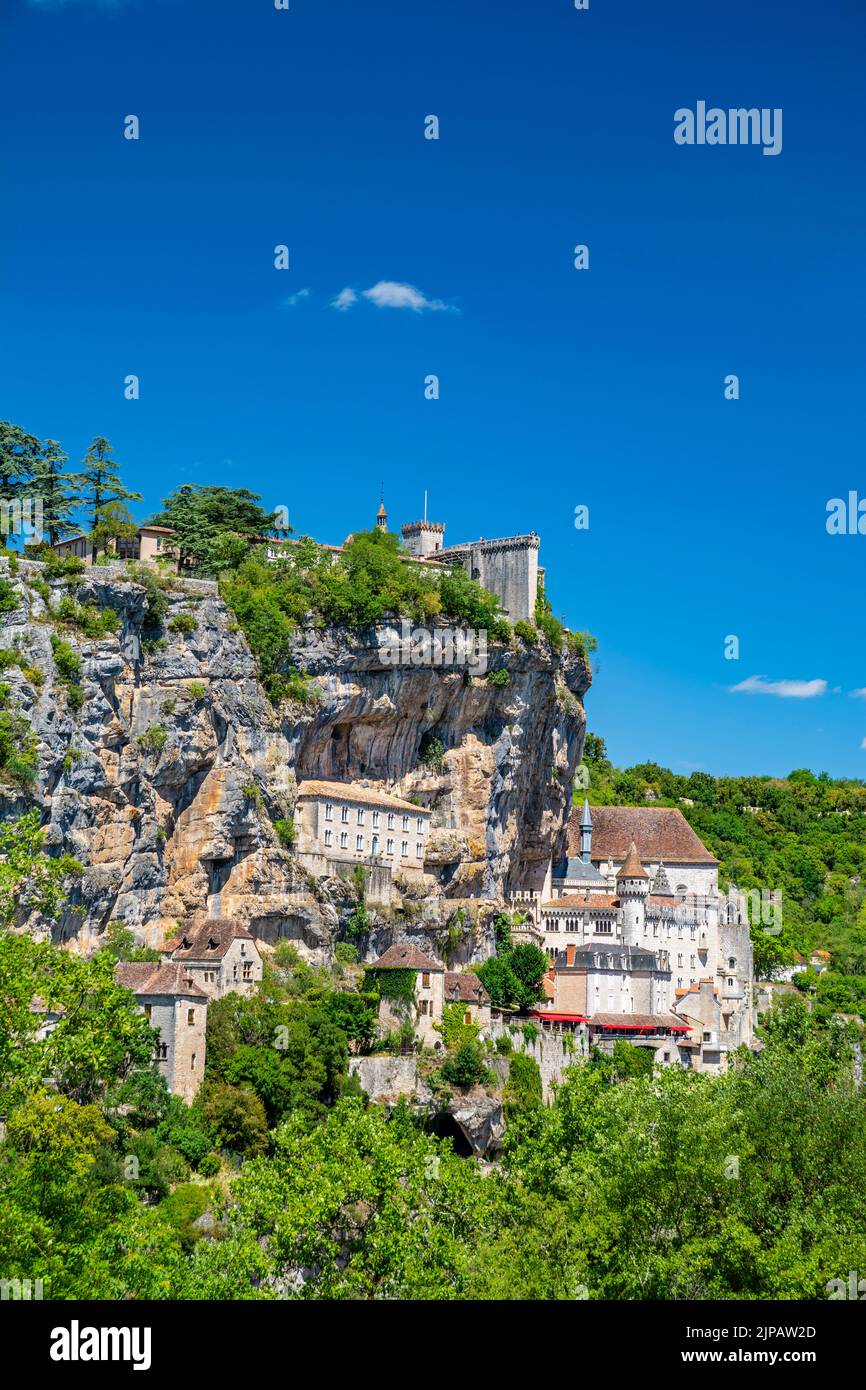 Rocamadour, schönes französisches Dorf im Lot-Tal, Occitanie, Stockfoto