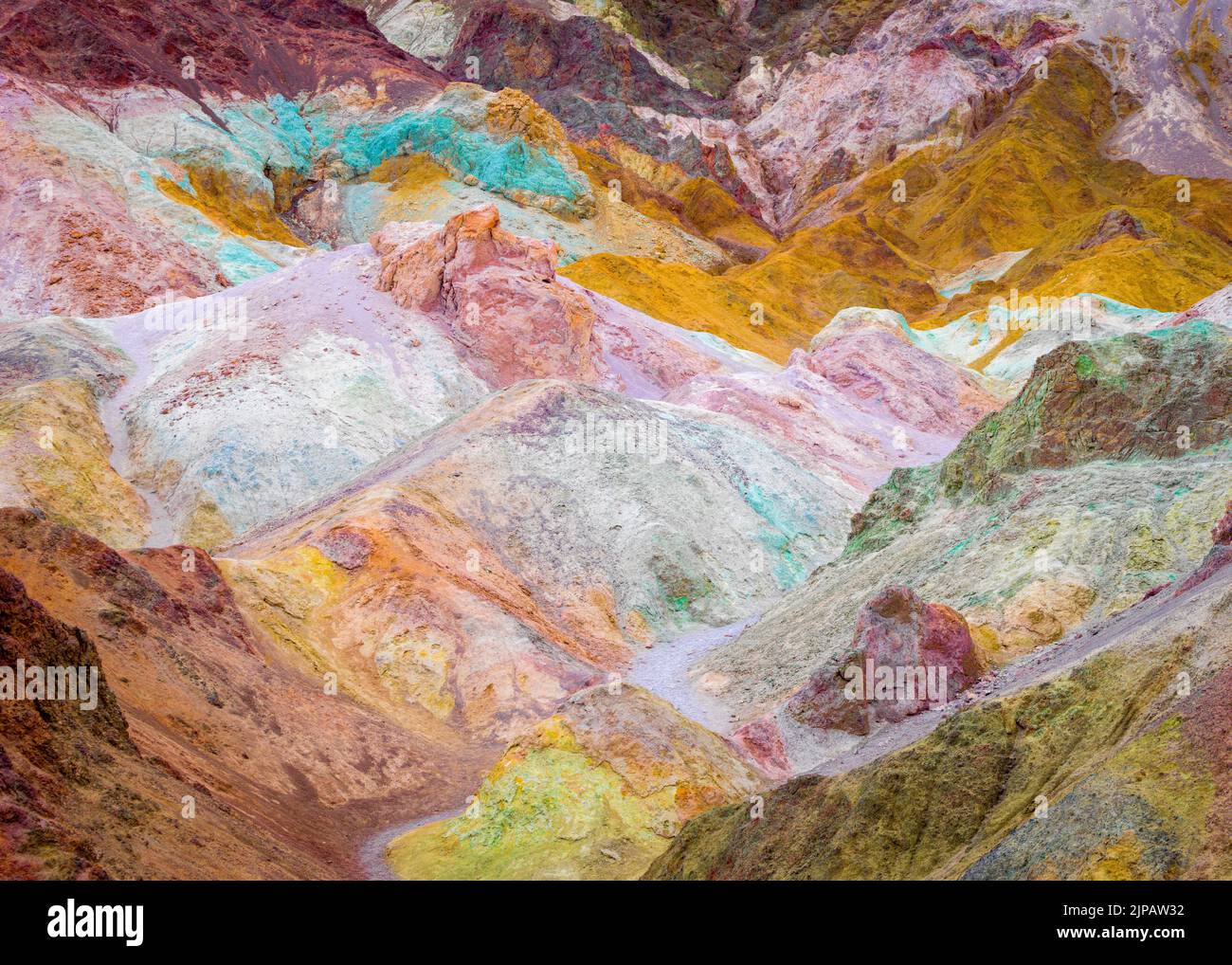 Künstler Bunte Palette, Bad Lands Künstler fahren Death Valley National Park, Kalifornien, Nordamerika, USA Stockfoto