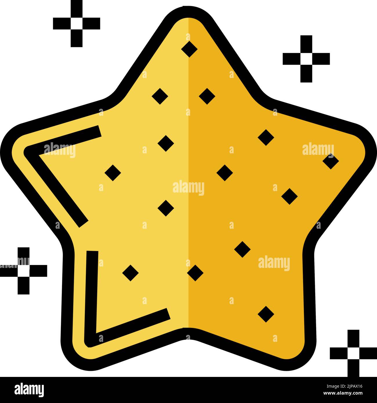 Stern Gelee Süßigkeiten Gummifarbe Symbol Vektor Illustration Stock Vektor