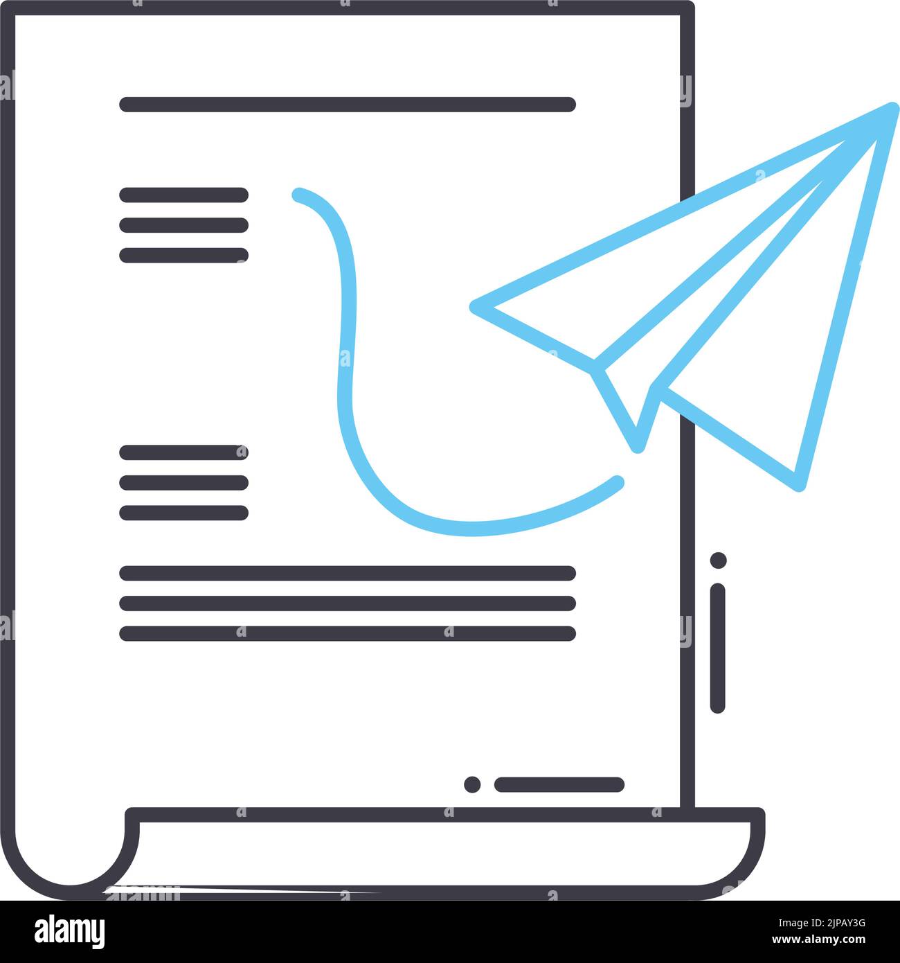 Freiheit der Drucklinie Symbol, Umrisssymbol, Vektor-Illustration, Konzept Zeichen Stock Vektor