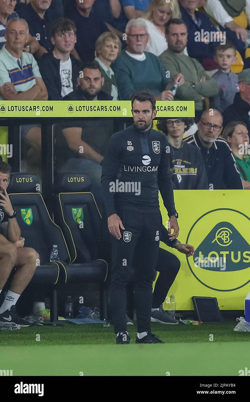 Danny Schofield Manager von Huddersfield Town während des Spiels Stockfoto