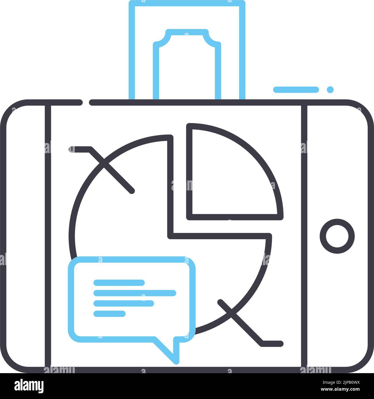 Mobile Marketing Statistiken Liniensymbol, Umrisssymbol, Vektordarstellung, Konzeptzeichen Stock Vektor Mobile Marketing Statistiken Liniensymbol, Umrisssymbol, Vektordarstellung, Konzeptzeichen Stock Vektor