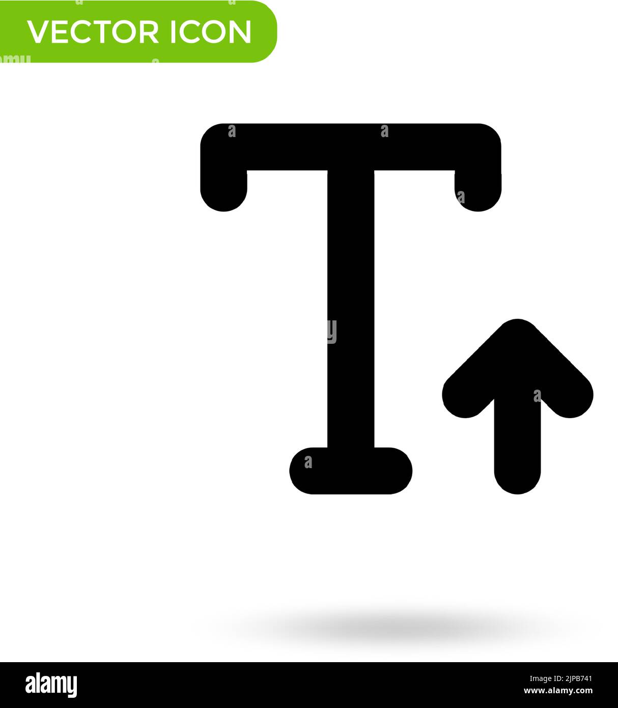 Text Größe Symbol Buchstaben t minimal und kreativ Symbol auf weißem Hintergrund isoliert. vektor-Illustration Symbol markieren. Stock Vektor