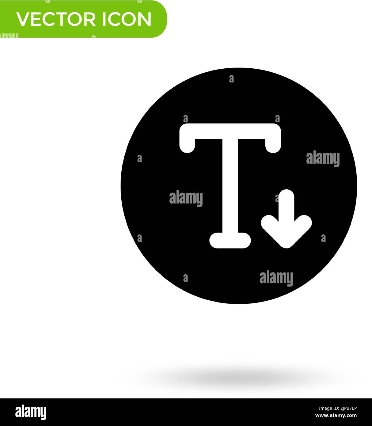 Text Größe Symbol Buchstaben t minimal und kreativ Symbol auf weißem Hintergrund isoliert. vektor-Illustration Symbol markieren. Stock Vektor