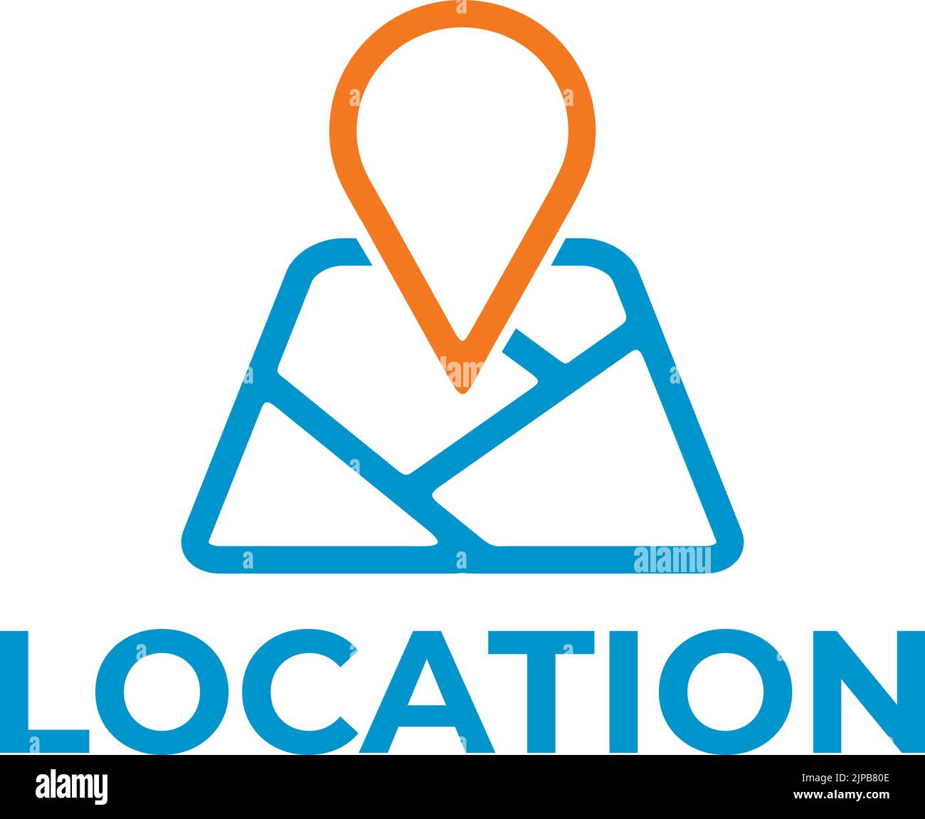 Kartenstift Position Symbol Vektor Logo Design Stock Vektor